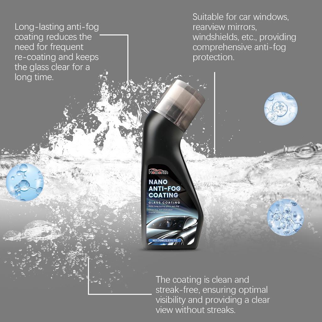 Windshield Nano Anti-Fog Coating Spray With Spong Ceramic Nano Crystal Hydrophobic Layer Polishing Paint Agent Car Polishing