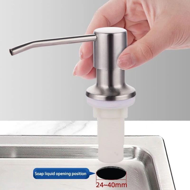 Stainless Steel Kitchen Soap Dispensers Sink Liquid Pump Extension Tube Kitchen Sink Hand Pressure bathroom Dispenser For Liquid