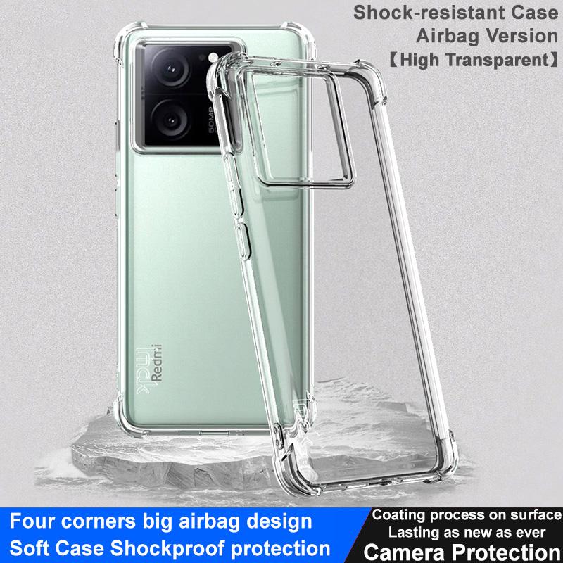 IMAK For Xiaomi 13T/13T Pro Airbag Corner Drop Protection Phone Case Transparent TPU Cover