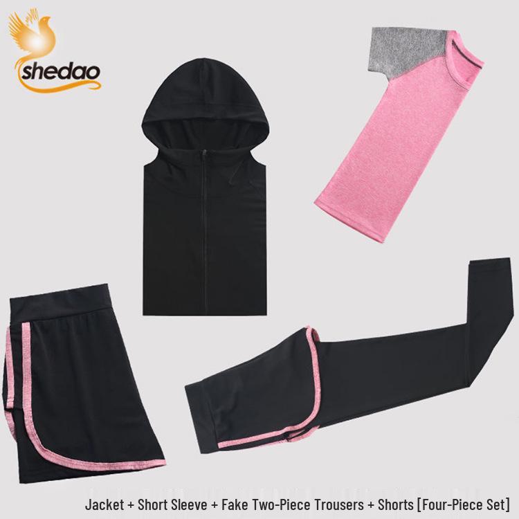 Set Yoga & Sport Asciugatura Rapida per Bambine per il Fitness Estivo - Abbigliamento Sportivo per Bambini per Corsa, Allenamento, Ginnastica e Tennis