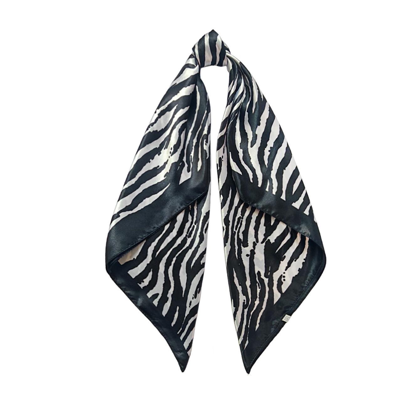 90cm Headscarf: Women’s Rayon Scarf with Vintage Floral Satin Print