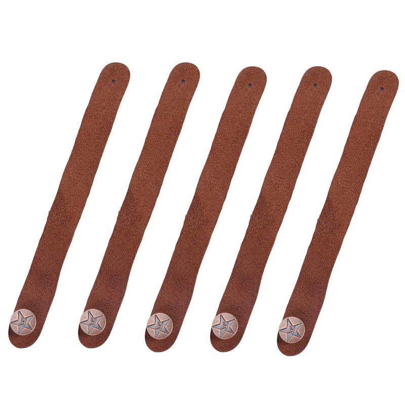 

5PCS/Set Guitar Strap Portable PU Leather Guitar Ukulele Headstock Ties Removable Anti-Slip Secure Lock Instrument Accessory ZYF
