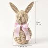 Woven Easter Bunny Ornament, Centerpiece, Gift Cute, Easter Decoration, Rabbit Decor, Desktop Decor for Holiday, Living Room