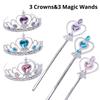 Non-Toxic 6Pcs Rhinestone Tiara Crown And Magic Wand With Glitter Crystal Head Hoop Jewelry Hair Accessories For Children Teens Birthday Gift