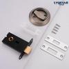 Stainless Steel Invisible Door Lock with Pull Ring, Single/Double-Sided Mounted Round Handle.