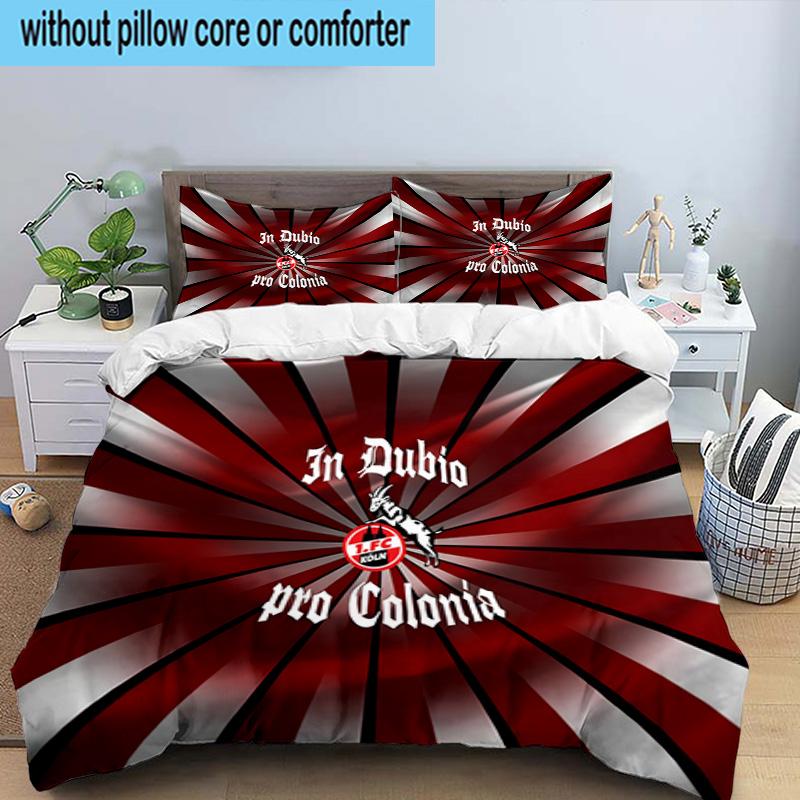 Koln Goat Logo 3PCS Bedding set,Ideal for1pc Duvet Cover And 2pcs Pillowcases Perfect for Christmas gift,Ideal for Bedroom, Dormitory