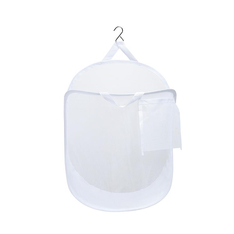 Folding Dirty Laundry Sorting Basket Washing Frame Bathroom Cloth Mesh Storage Bag Frame Bucket Laundry Organizers Storage Pouch