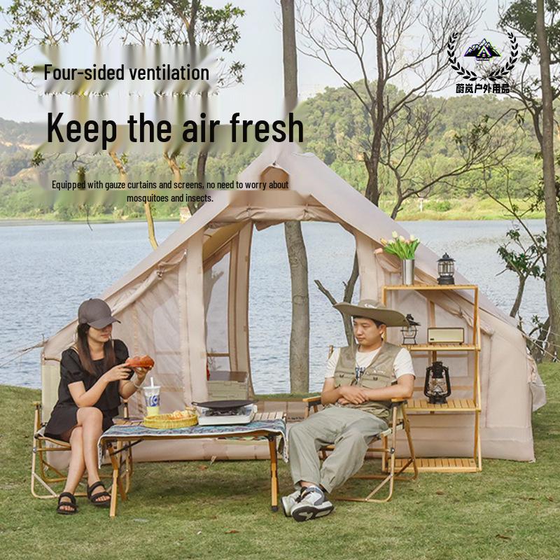 Portable Thickened Oxford Cloth Inflatable Tent for Outdoor Camping and Mountain Adventures