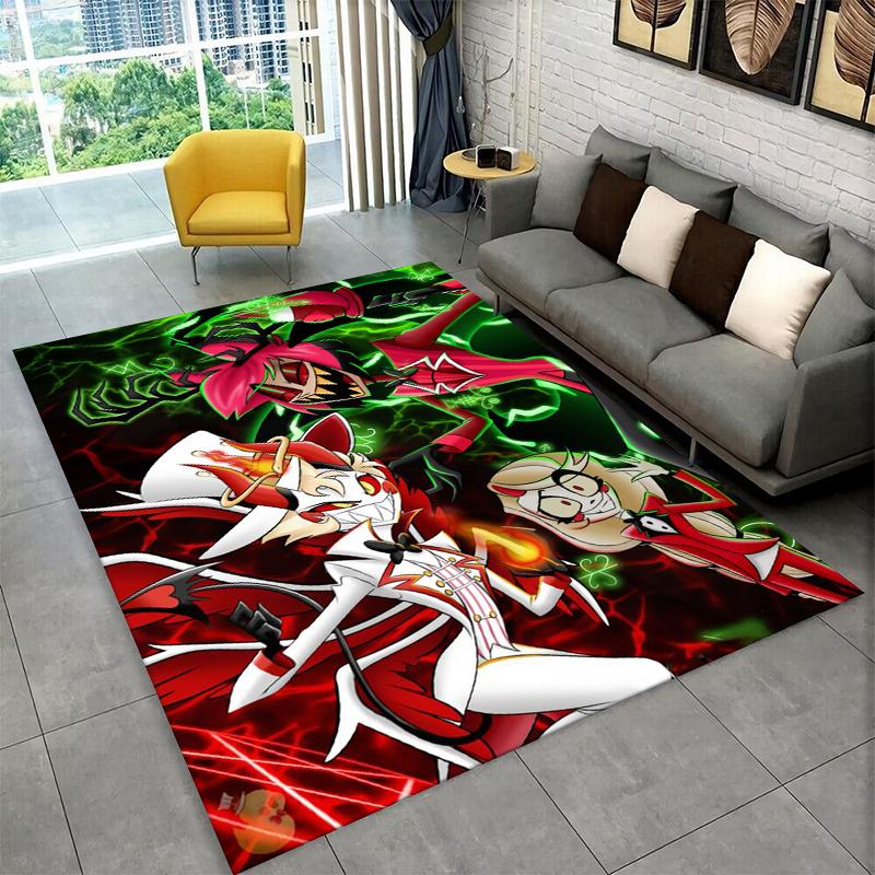 3D Cartoon H-Hazbin Hotel Charlie Carpet Rug for Playroom Bedroom Living Room Sofa Home Decor,kid Area Rug Non-slip Floor Mat