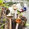 4 Pieces/Set of Mushroom Decorative Ceramic Ornaments - Mushroom Statues, Handicrafts, Garden and Courtyard Decorations