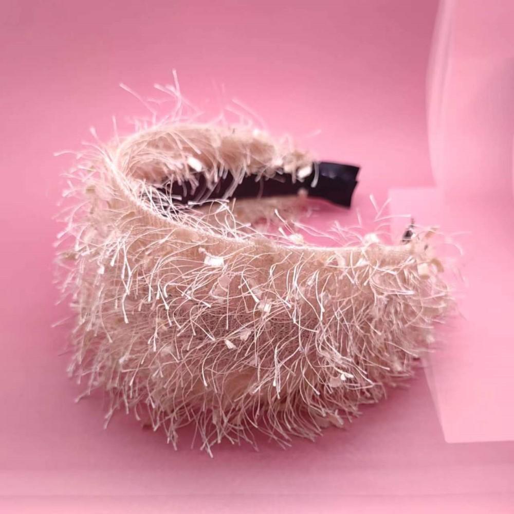 

Ретро Повязка на Голову Французский Стиль Диадема Лента для Волос Черная Повязка на Голову Широкий Меховой Стиль Закрывает Седые Волосы Аксессуары для Женщин