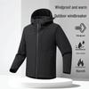 Wodoodporna Miękka Kurtka Softshell dla Par - Ciepła Odzież Sportowa na Zewnątrz do Wędkarstwa, Kolarstwa, Alpinizmu