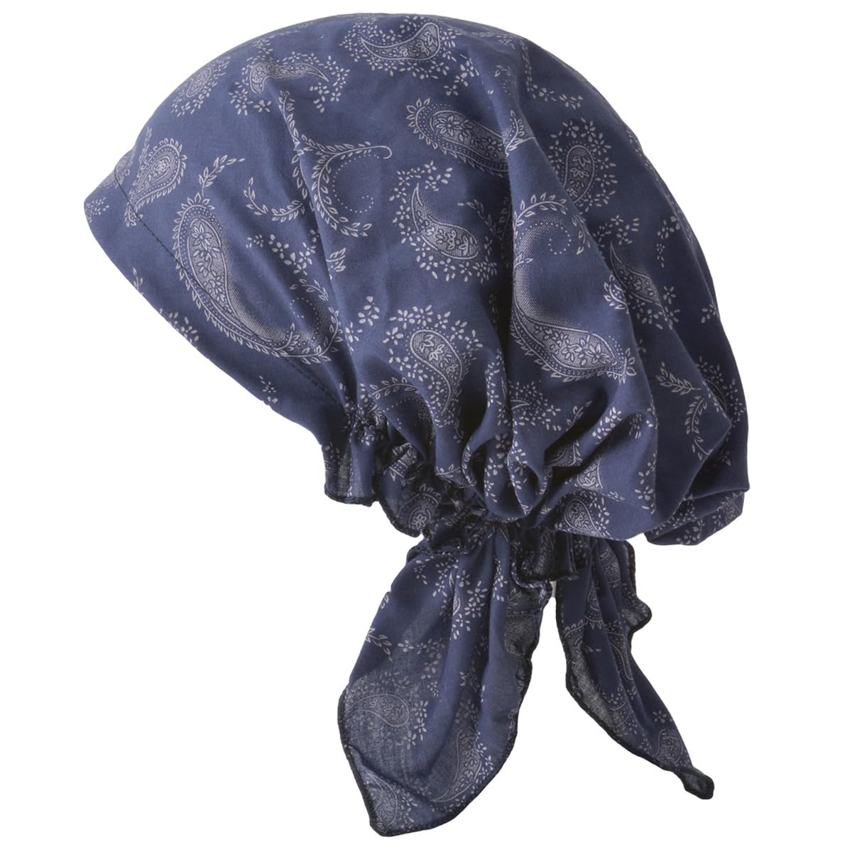 

CHARM Хлопковый Тонкий и Легкий Шапка-Тюрбан Стильный Большие Размеры Доступны в Узорах 100% [Свободный Размер/Пейсли Темно-Синий]