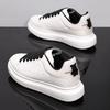 Nuevas zapatillas casual de tablero de pareja de oso de cuero de suela gruesa con altura interior aumentada de McQueen 2