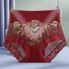 Moda Estiva Lusso Leggero Ricamato Sexy Rete Biancheria Intima Donna Taglie Forti Vita Alta Senza Cuciture Comodo Pizzo Triangolo Pantaloncini