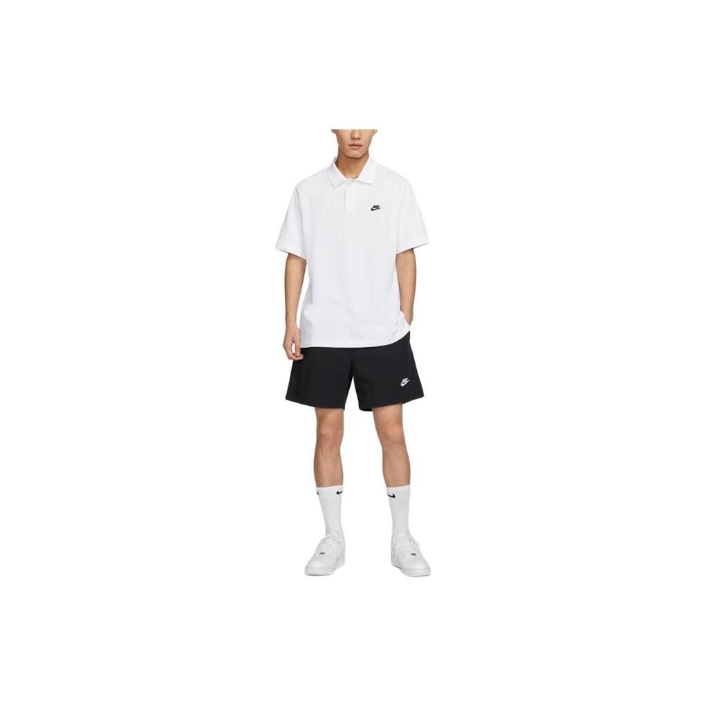Nike Polo à Manches Courtes avec Logo Imprimé Ajusté Homme Tops Blanc FN3895-100