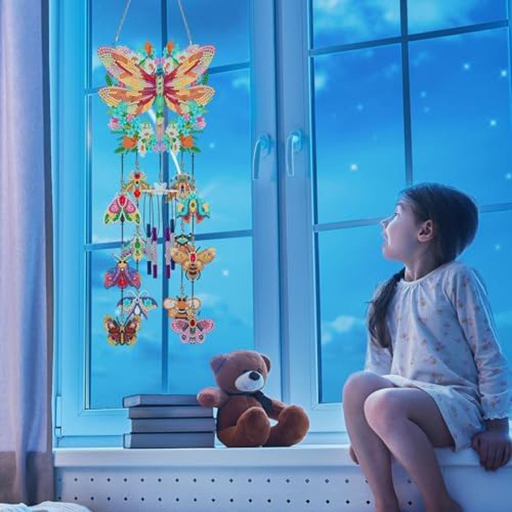 Diamond Wind Chime Garden Sun Catcher Diamond Set Pendant For Home Wall Decor Diamond Window Pendant Garden Decoration