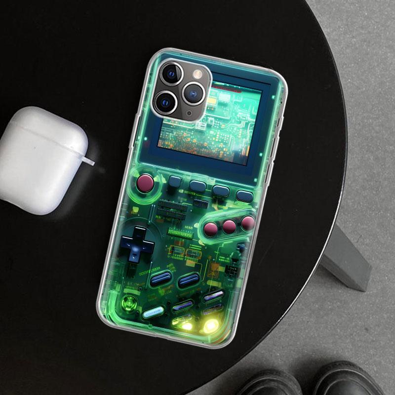 Games Console Fashion Boy Phone Case Cover for iPhone 11 12 13 Mini 14 15 Plus 16 Pro Max 17 Air 7 8 + SE Art Customized Fundas