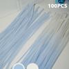 100pcs DIY Colorful Twisted Stick Plush Folding Stick Gradient Twist Stick Ribbon Bar Strip Iron Wire Thread DIY Handmade Toys