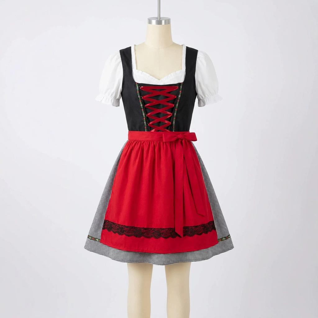 S-XXXL Germany Munich Oktoberfest Traditional Bavarian National Maid Skirt Party Dance Team Stage Uniform