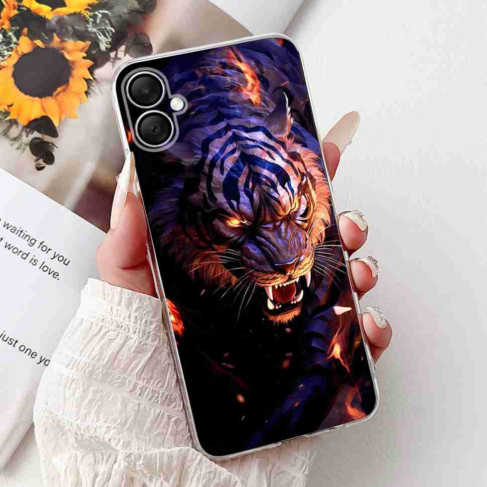 For Samsung A06 4G Case SM-A065F Colorful Flowers Soft Silicone Back Cover Phone Cases For Samsung Galaxy A06 A05 Bumper