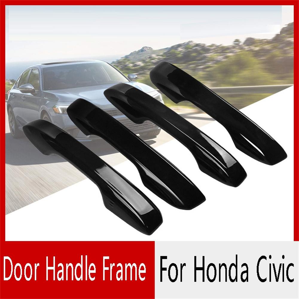New Gloss Black Door Handle Cover Trim For Honda Civic 11th Gen 2022 2023