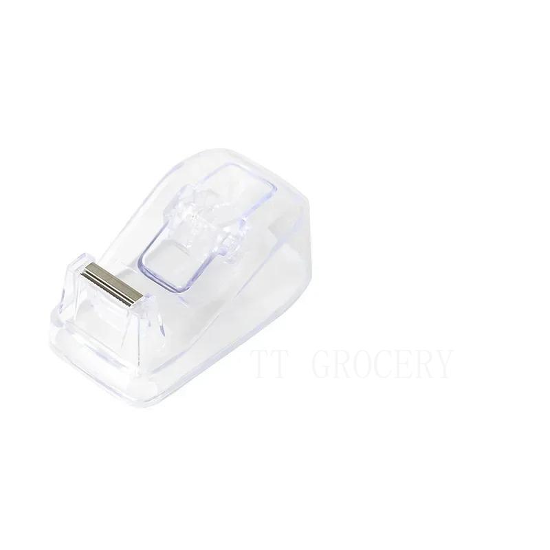 

1 шт. Каттер для ленты цвета Моранди, пластиковый диспенсер, настольный держатель для офиса, канцелярские товары, кавайный, восемь цветов в наличии прозрачный