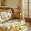 Frühling/Sommer Blume Runder Teppich Schlafzimmer Wohnzimmer Rutschfeste Matte Runder Sofateppich