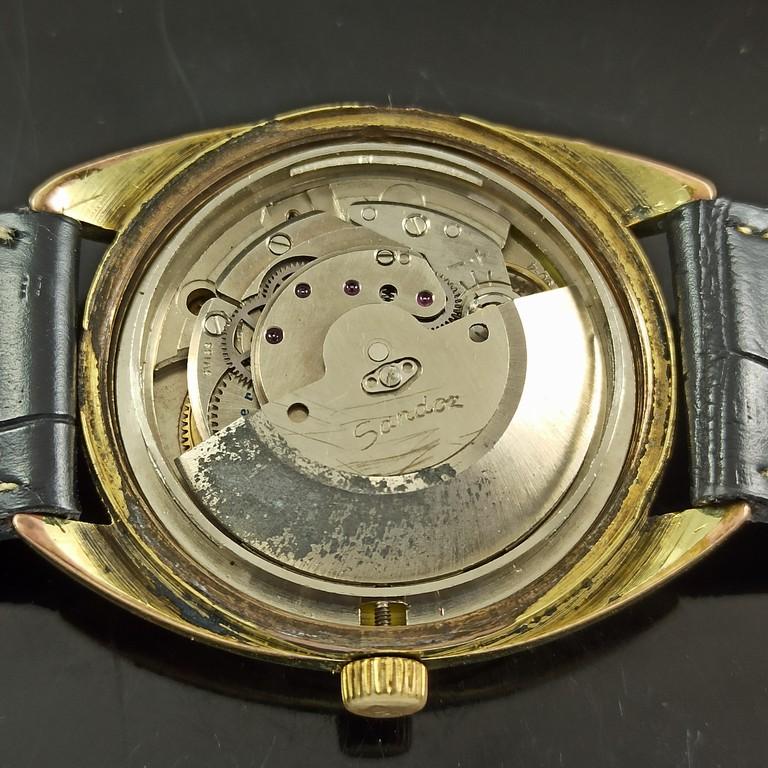 USED VINTAGE SANDOZ POLEMASTER AUTOMATIC 25J SWISS MENS DATE WATCH a000018-2