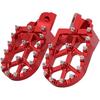 Dirt Bike Fußrasten, Motorrad Fußrasten Breitere Fußrasten Rastpedal CNC für CRF 110 CRF110F 2013-2023 CRF125F 2014-2023 Rot
