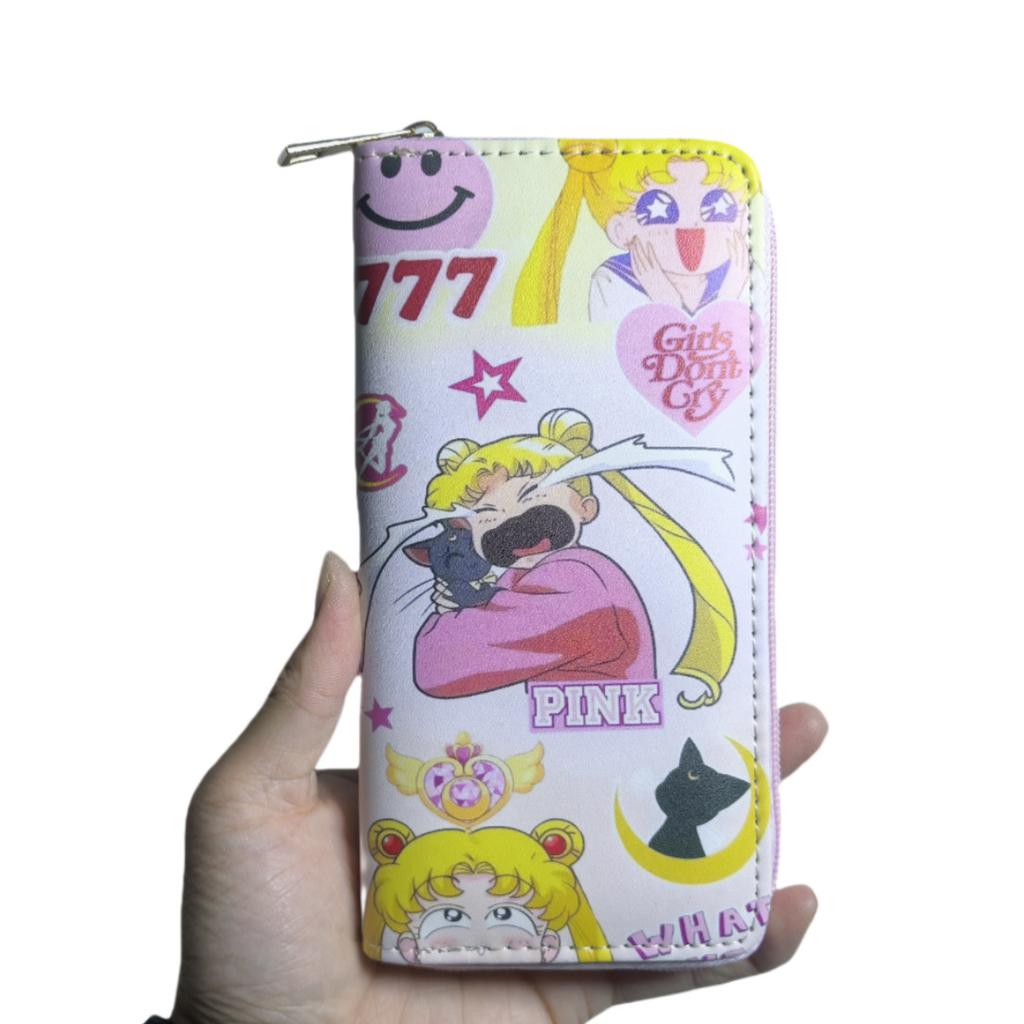 Japanische Sailor Moon Lange Reißverschluss Geldbörse Mädchen Geldbörse