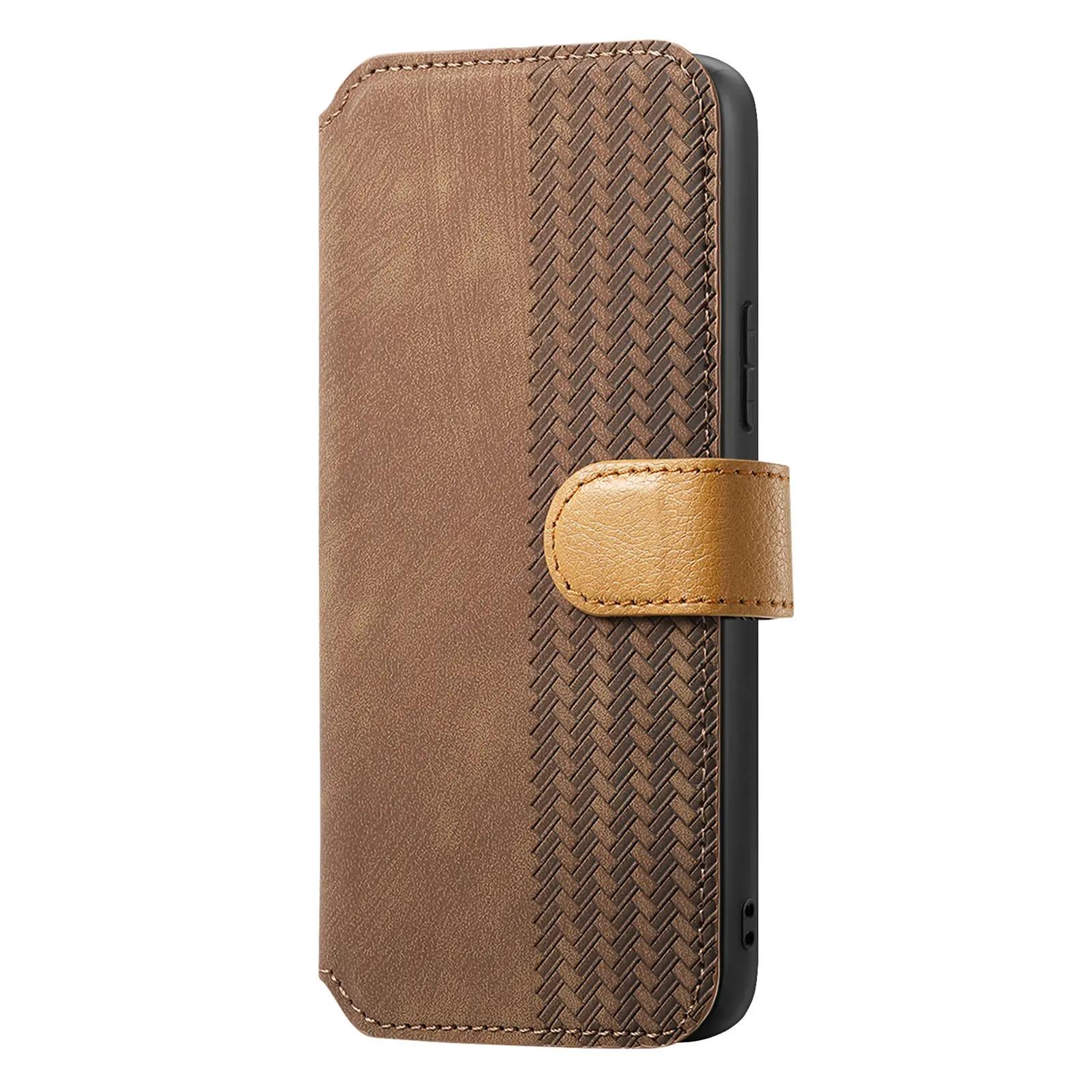 

Multi Cards Solt Wallet Wristband Leather Case For Samsung Galaxy S24 Ultra S23 Plus S22 S21 A55 A15 A35 A25 A15 A06 Book Cover For Samsung A06 коричневий
