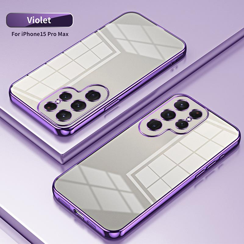 Applicable To Samsung S26Ultra Electroplated Glitter Mobile Phone Case S25Ultra Transparent S24Ultra Anti-drop Protective Case