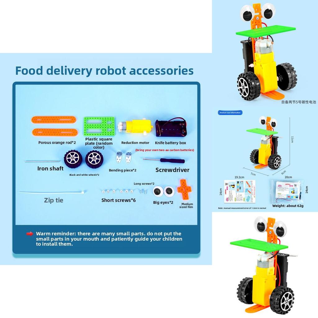 Simulated Food Delivery Robot Assembly Model Material Set For Students And Kids