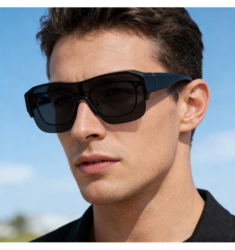 Women's Ultralight Half-Frame Polarized Cycling Sunglasses - Wear Over Prescription Glasses, Clip-On, Anti-UV