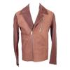 Hermes Lamb Leather Riders Jacket 46 Red brownUsed