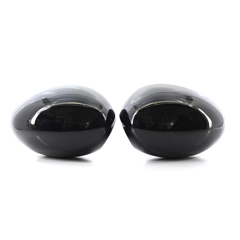 1 Pair Door Side Wing Mirror Cover Rearview Mirror Cap Gloss Black Left Right for Mini R55 R56 R57 R58 R59 R60 R61 Clip-on
