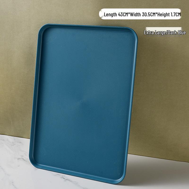 Rectangular Plastic Tea and Snack Tray for Home, Hotel, or Restaurant Use