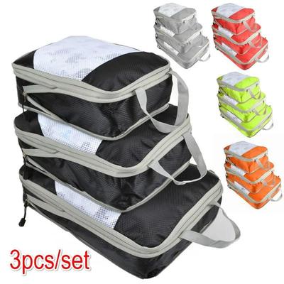 3PCS Reiseaufbewahrungstaschen-Set Koffer-Organizer-Tasche Tragbare Reise Komprimierbare Aufbewahrungstasche