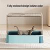 Fully Enclosed Oversized Drawer-Type Folding Cat Litter Box with Top-Entry