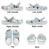 White Printed EVA Clogs for Women Men Breathable Lightweight Slip On Casual Footwear Soft Sole Summer Sandals Daily Walking