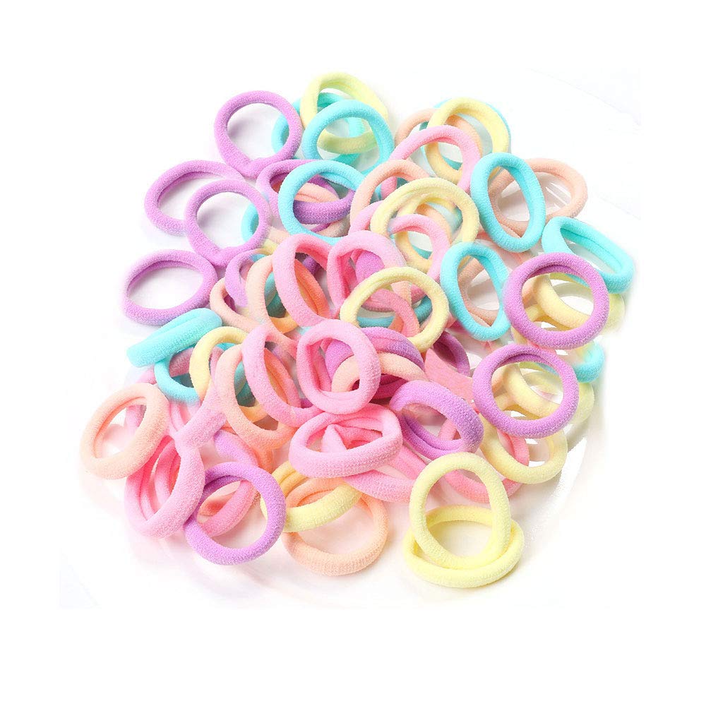 

Shefun Kids Hair Ties Set 100 Pieces Children s Hair Elastics Baby Hair Accessories Small Hair Decorations Black and Colorful JP136