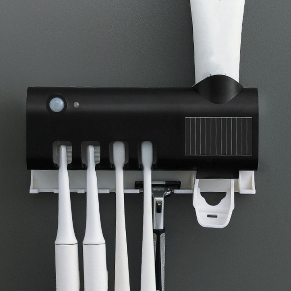 USB Recharge Automatic Toothpaste Dispenser Infrared Sterilizing Toothbrush Sterilizer  Multi-Brush