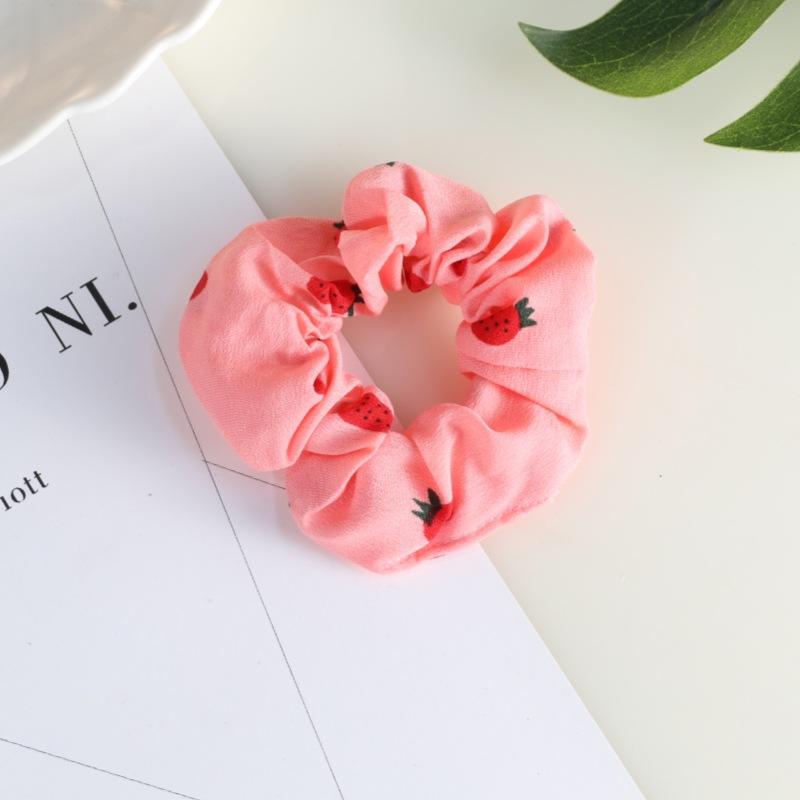Summer Fruit Pattern Elastic Hair Ties for Women New Trend Scrunchies Ponytail Elastic Hair Bands Hair Accessories