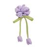 Tulip Flower Scrunchie - High-End Ribbon Hair Tie for Girls