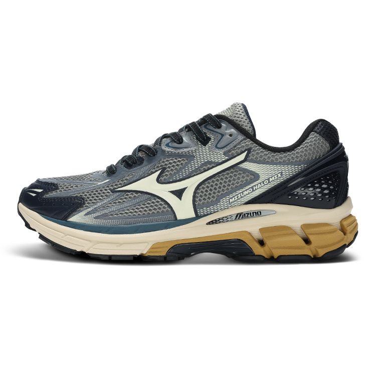Mizuno Halo Mix Outdoor Comfortable Leather Shock Absorption Non-Slip Breathable Wrap Rebound Low-Top Rubber Running Shoes Unisex sneaker D1GH240805
