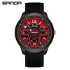Sanda Creative 3D Hollow Electronic Watch – Trendy Unisex Steering Wheel Design