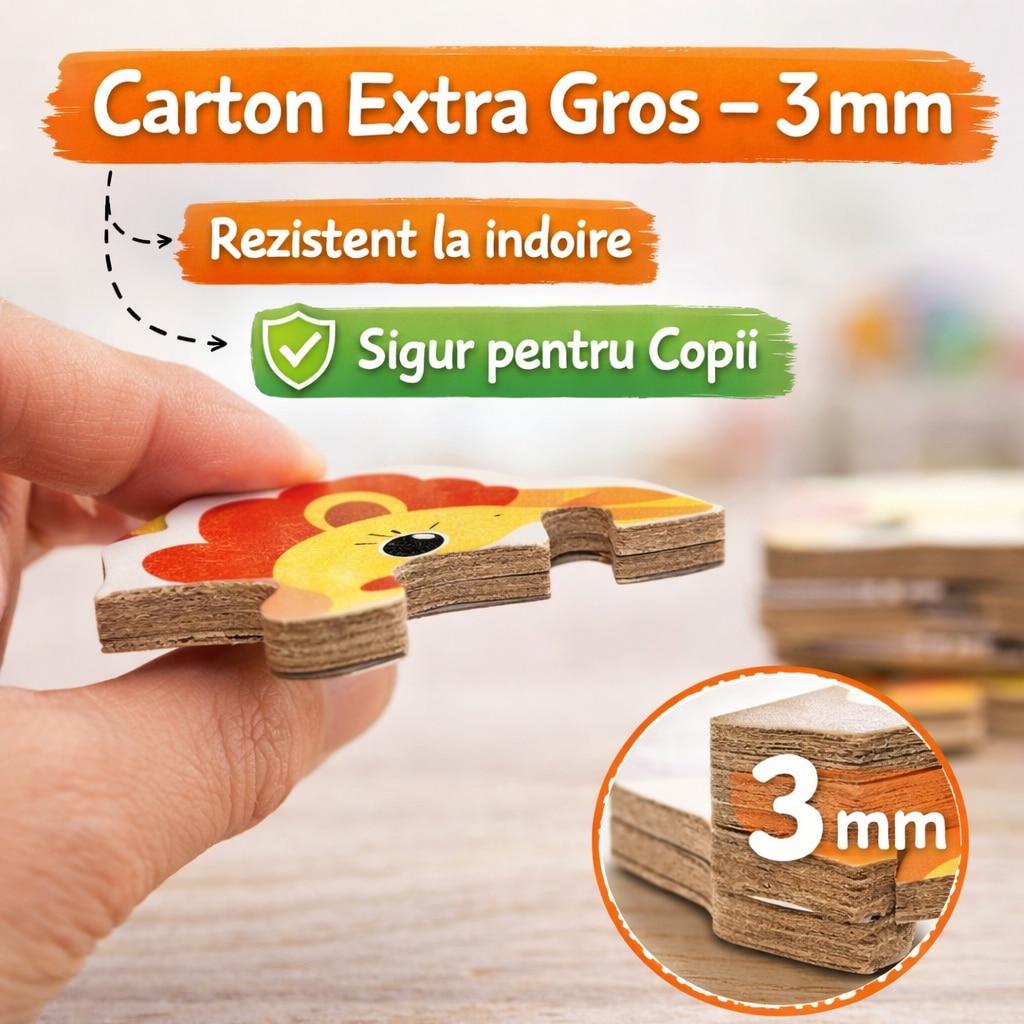 6-in-1 Animal Puzzle Set Thick Cardboard Large Pieces 3mm Sturdy Fine Motor Skills Animal Recognition Educational Toys for Kids 1-4 Years