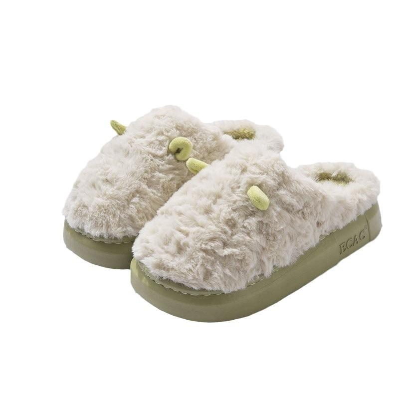 Silent Cotton Slippers Women's Autumn and Winter New Indoor Home Non-slip Warm Plush Slippers Men's Winter