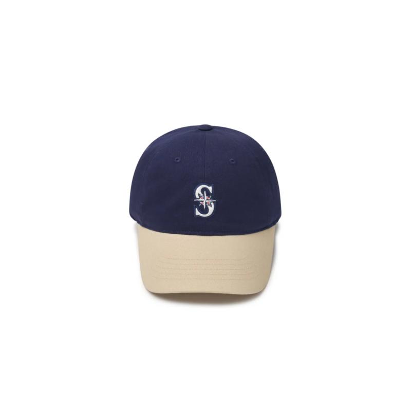 MLB Cotton Baseball Caps Unisex Beige/Blue Fashion 3ACP3303N52NYS